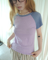 ヘザーラグラン ショートスリーブTシャツ