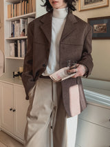 Line wool loose fit blazer