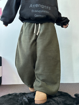 テディフリース🤎🐻 S-L🧸3サイズ ロングワイドヒーターパンツ 🤎💙💚3COLOR