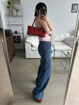 KNIT WIDE DENIM PANTS (2COLORS!)