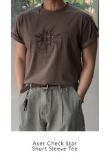 アセル チェック スター ショートスリーブ Tシャツ