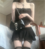 エナーレースフリルカーディガン (Black)