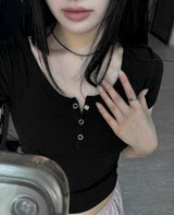 Black Star Beads Pendant Necklace