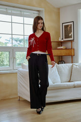 LUCID RIBBON CARDIGAN / RED