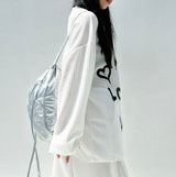 (UNISEX) DREAM LOOSE BOXY SOFT UNISEX SEMI-SEE-THROUGH OVERSIZED KNIT TEE