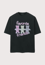 スリービーズオーバーフィットTシャツ (4 Colors)