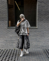 Daily Dirty Washing Collar Short-Sleeved T-shirt
