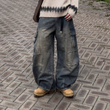 デロンカーゴワイドデニムパンツ