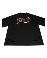 GOATED CUTTING OVERSIZE T-SHIRT(BK)