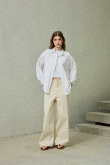 BRIGHT OVERSIZED SHIRT / WHITE