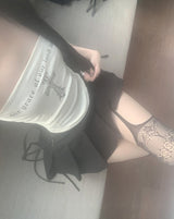 janenne low-waist corset skirt (black)