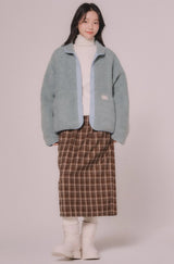 CHECK H-LINE SKIRT (Brown)