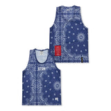 Mesh Oversized Sleeveless Paisley