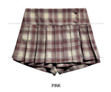 Kelia Check Pleated Skirt