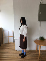 Plum lace blouse (2color)