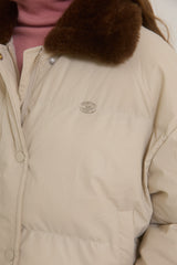 PLUSH FUR COLLAR JUMPER