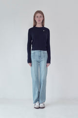 KIRSH プレーンラインポイントケーブルニット [NAVY]