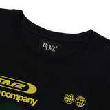 Fade Leaf Print Tshirts Black