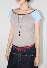 RAGLAN OFF-SHOULDER TEE