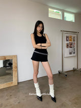 Underband lettering black sleeveless top
