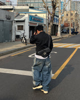 CT カラーブロックバルーンデニムパンツ