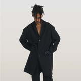 RELABEL 23AW Deconstructed Patchwork Fabric Long Coat