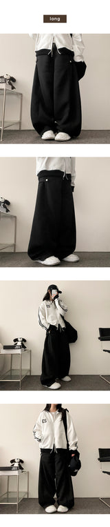 Dingpo Napping Vizo Side Snap String Wide Banding Pants