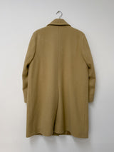 [Merino wool 90%] ステッチ襟付きハーフコート