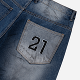 21 Patch Denim Pants