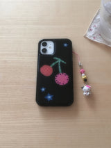Cherry Glass Bumper Case ( Black )
