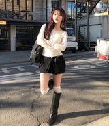 コリ ユーティリティポケット ラップスカートパンツ