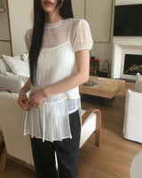 リーベルメッシュレース半袖Tシャツ