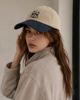 Avivere logo suede khaki navy