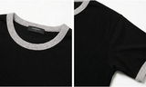 エッセンシャルスタンダード半袖リンガーTシャツ レッドハートブラック