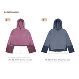 PIGMENT CUTTED CROP HOODIE_BLUE NAVY