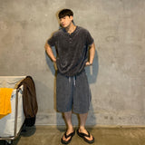 Veloa ribbed henley neck knit (4color)