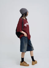 パリスパッチウォッシングオーバーサイズフィット半袖Tシャツ
