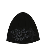 CROSS LETTERING BEANIE_BLACK