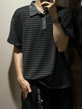 Rohm Pigment Dyed Stripe Polo Tee – 4 Colors