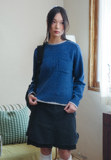 ダスティウールニットプルオーバー Dusty Blue