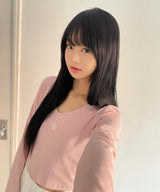 STITCH V NECK LONG SLEEVE T-SHIRT [4color]