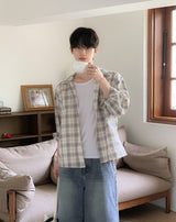 モネサマーチェックシャツ