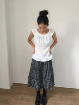 Flower ombre shirring blouse (2color)