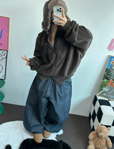OVER BALLOON CURVE DENIM LONG PANTS 🖤💙2COLOR