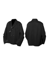 ブレザーウィズデタッチャブルラペルアンドダブルブレストラペル