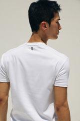 Cool curve half t-shirts(White)