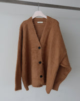 Mohair wool knitwear oversized-fit cardigan