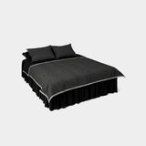 Borderline Pattern Reversible Summer Comforter - Black Double Check - SS size