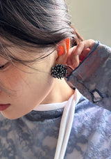 beads pop earring - navy
