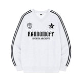 STAR CREST SPORTY TRACK V-NECK OVER FIT SWEATSHIRT (4color)